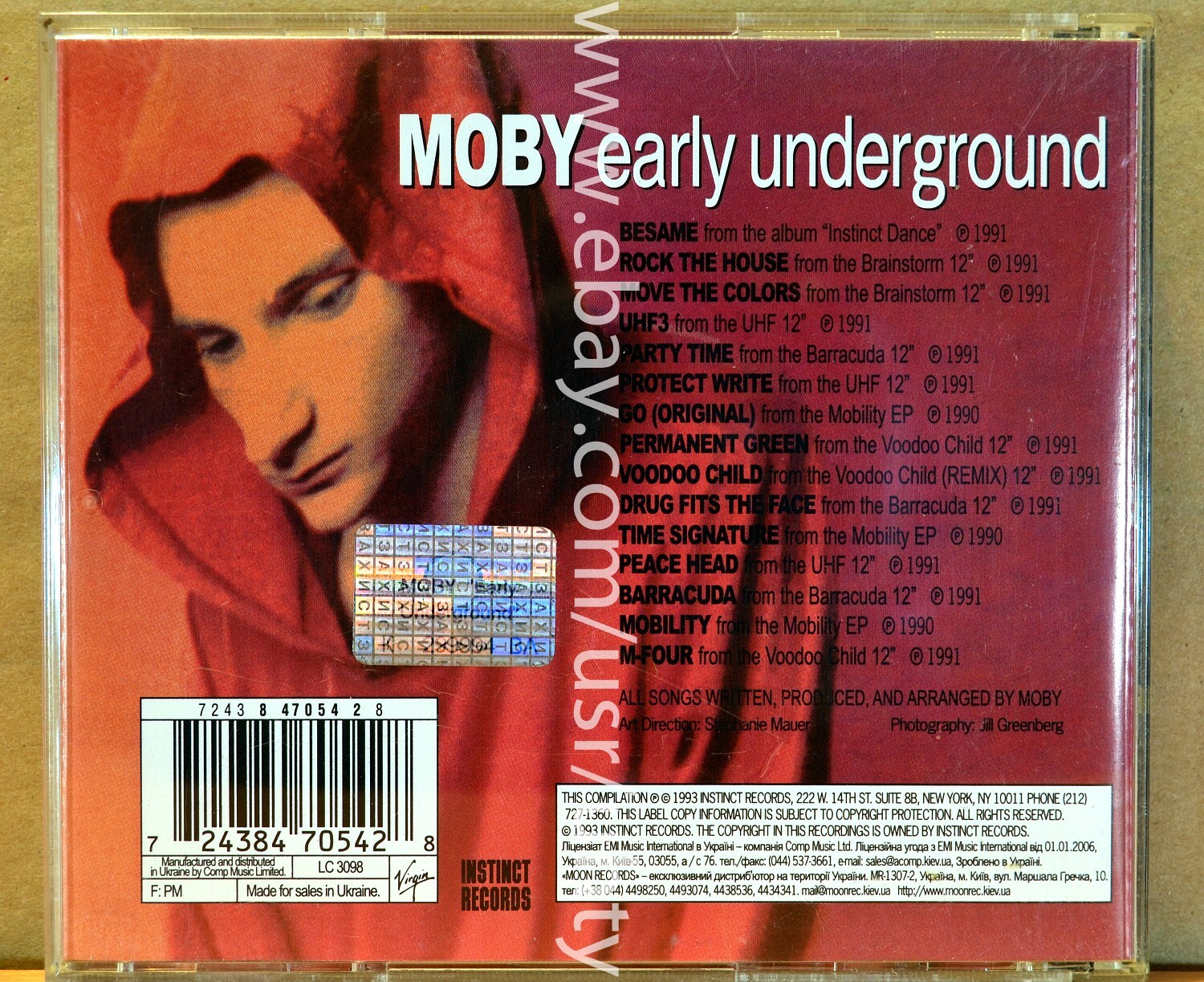 MOBY EARLY UNDERGROUND RARE UKR ORIGINAL ELECTRONIC TECHNO COMPILATION ...