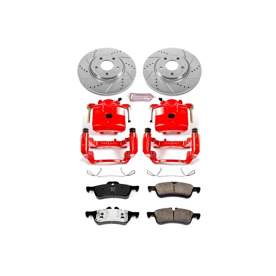 KC1614 Powerstop Juego de frenos de 2 ruedas con pinzas delanteras para Chevy Pontiac G5 Foto 4 de 4