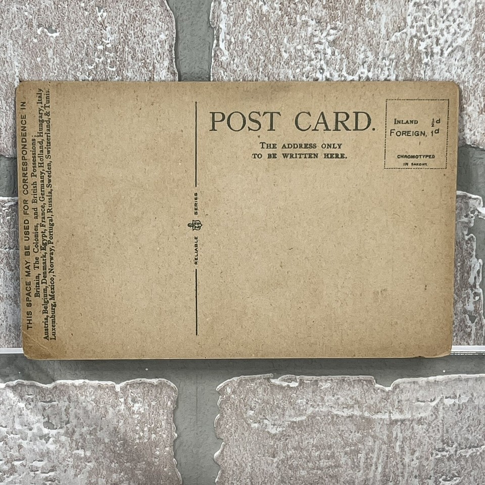 Vintage Reliable Series Postcard WR&S Down the River Boys Fishing Play