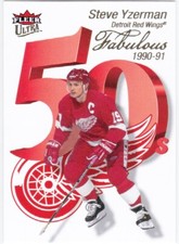 2021/22 FLEER ULTRA..STEVE YZERMAN..FABULOUS 50'S..CARD # FF-41..RED WINGS