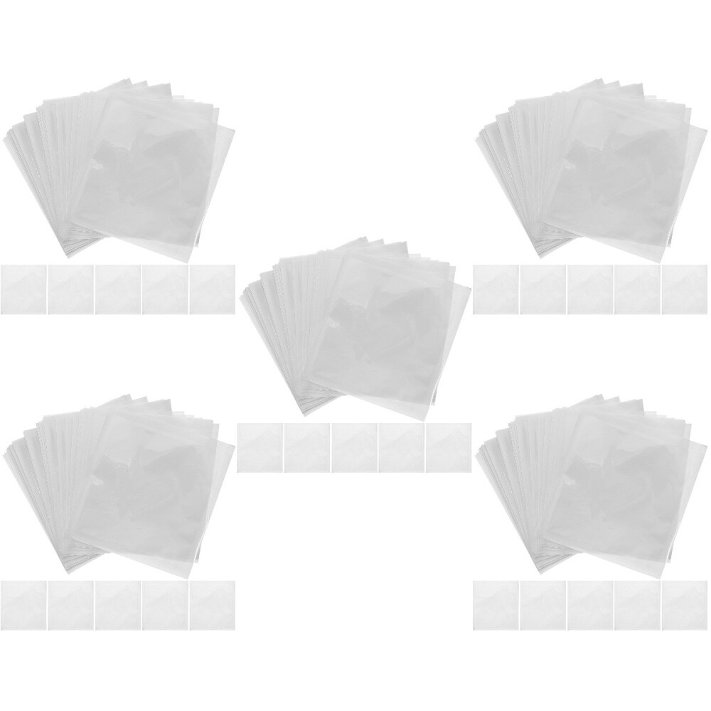 250 Pcs White Greaseproof Paper Bag Food Packaging Sleeves Clear Bags