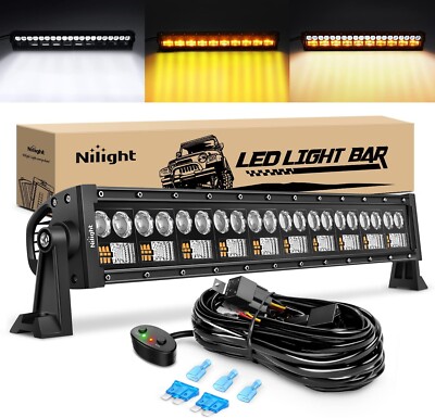Nilight LED Light Bar 7D 22Inch 150W Spot Flood Combo Beam Amber White LED