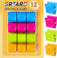 12 Pack Magnetic Clips Heavy Duty, Refrigerator Magnets Clip, Fridge Magnet Clip