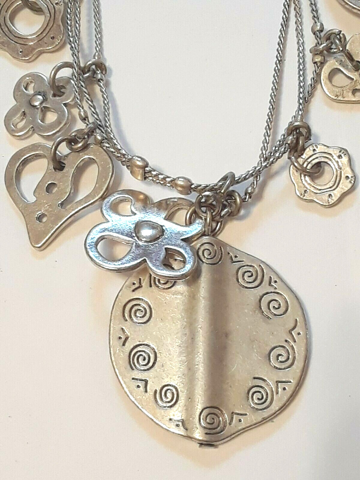 Silver tone necklaces. statement, pendant, large … - image 8