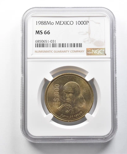 1988 Mo Mexico 1000 Pesos Juana De Asbaje MS66 NGC *8656