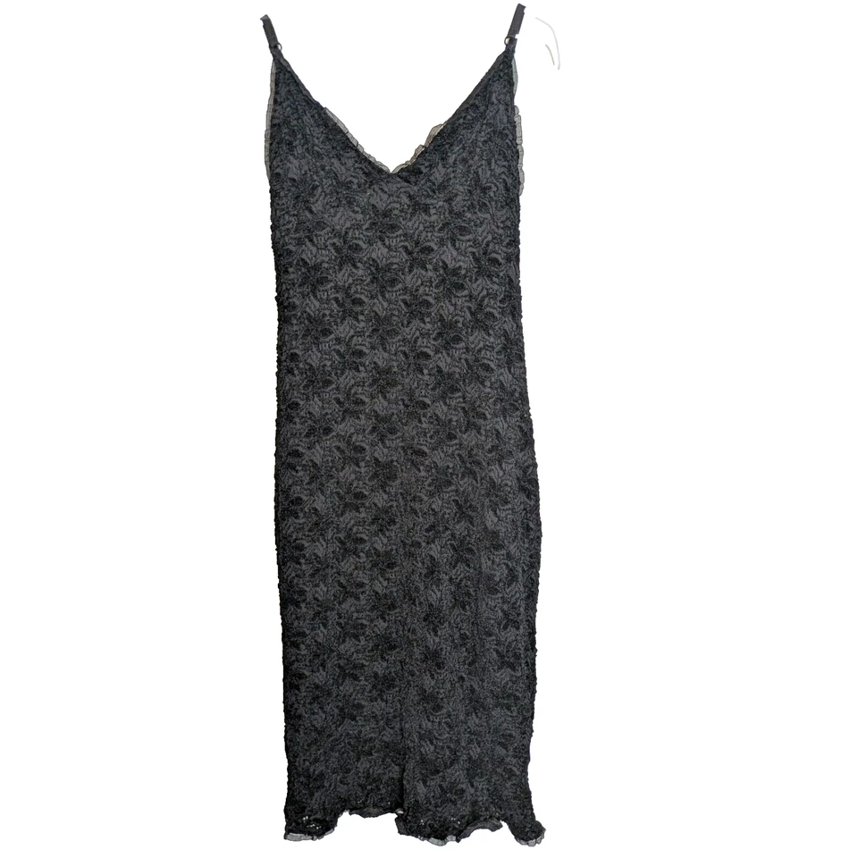 Lisa Ho Womens Dress Stretch Velvet Black Texure Fitted Strappy Knee AU10 US6 S