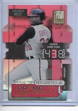 2001 Donruss Elite Prime Numbers PN-2B Ken Griffey Jr Reds HOF /408