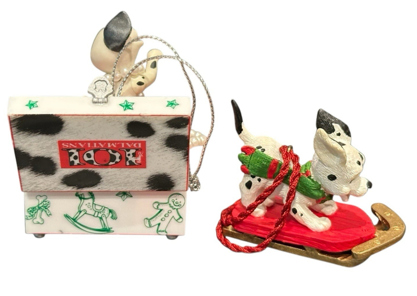 Disney 101 Dalmatians Puppy Christmas Ornament Assorted Figures Lot Of 10