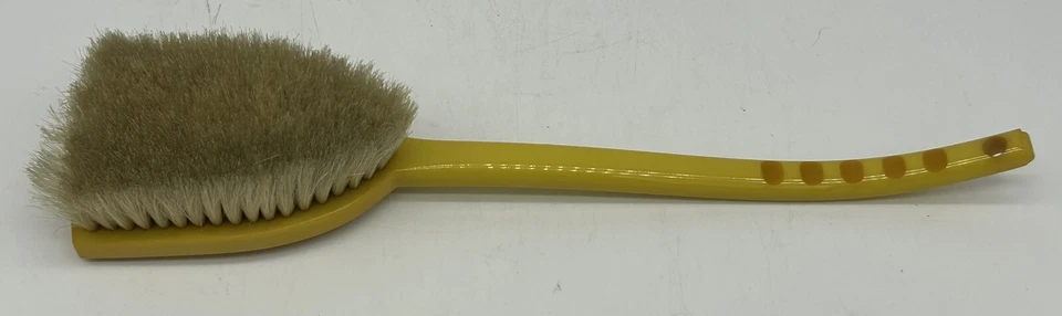 Cepillo de tocador Art Deco amarillo baquelita estilo egipcio Foto 3 de 4