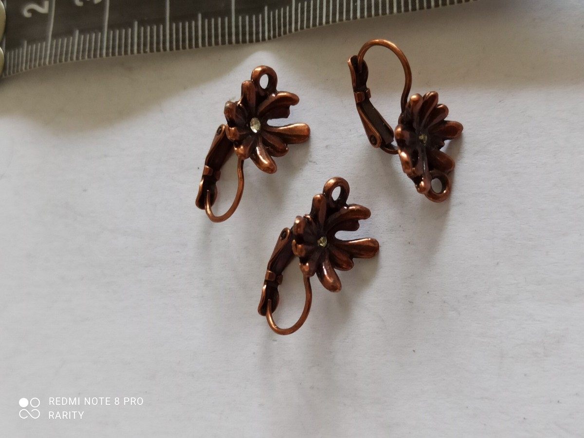 Boucles D'oreilles Vintage Remy Dis Paris émaillées - Made In France