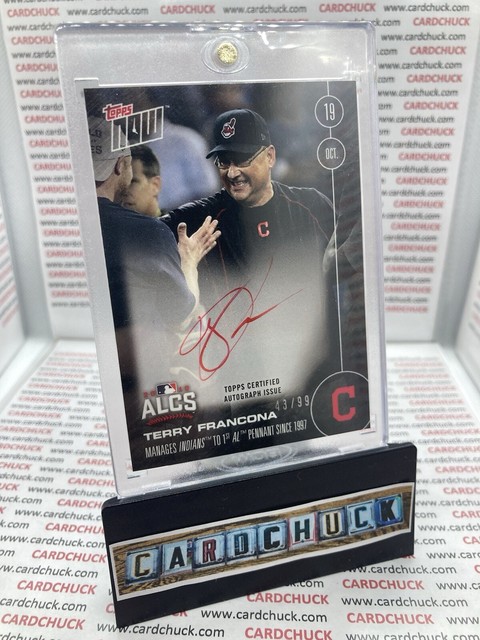 2016 Topps JETZT Terry Francona Mgr Cleveland Indians World Series Autogramm TFA #43/99