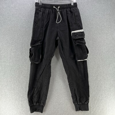 Fashion Nova Mens Jogger Cargo Medium M 28W Rip Stop Cotton