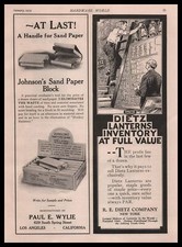 1929 Paul E Wylie Los Angeles California Sand Paper Block Store Display Print Ad