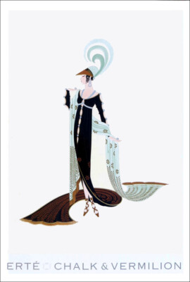 ERTE ポスター ERTE Directoire Chalk & Vermilion 1992 Premium Art Deco Poster 36