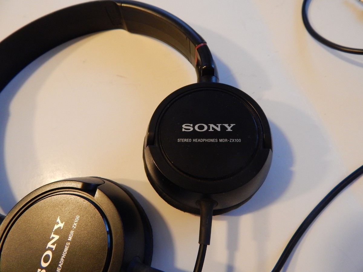 MDR-ZX100 Black SONY ZX Series Stereo Headphones Used | eBay