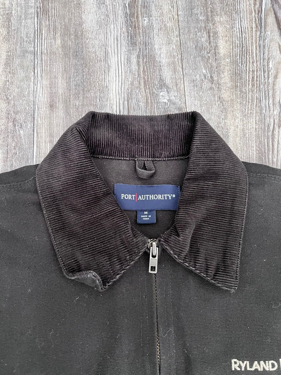 Vintage 90s Port Authority Jacket Men's Medium Black Canvas Vintage 90s Port Authority Jacket Men's Medium Black Canvas