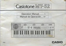 Teclado Casio MT-52 Casiotone Original Manual del Usuario, MT52