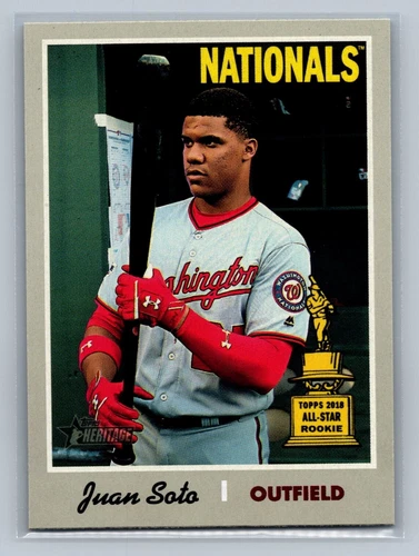 JUAN SOTO 2019 Topps Heritage Rookie Cup FRENCH TEXT OPC BACK SSP #481 Nationals