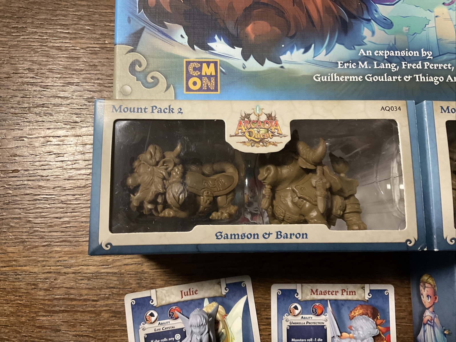 Arcadia Quest Riders Expansion board game with Kickstarter extras