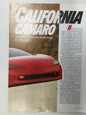 MISC63 Article 1989 ? CHEVROLET CALIFORNIA CAMARO 2 page