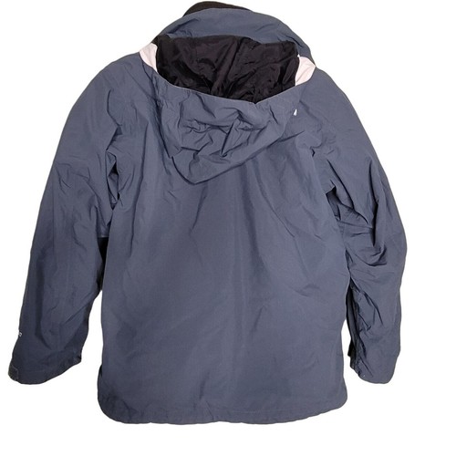 The North Face Boys Jacket Medium Blue Hooded Fleece Lined Zip Pockets - Picture 2 of 8