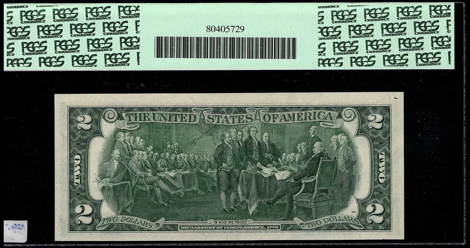 1976 $2 FRN NEW YORK MISMATCHED PREFIX LETTER H/B ERROR NOTE PCGS CU 62 PPQ - Image 3 of 4