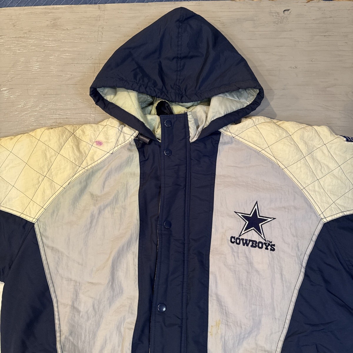 Vintage 90s NFL Starter Dallas Cowboys Full Zip Hooded Football