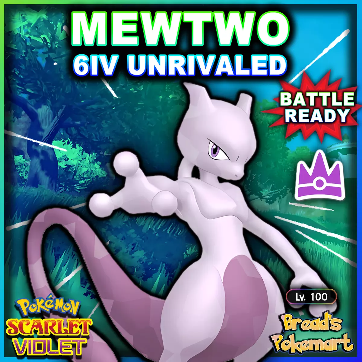 ✨ SHINY MEWTWO ✨ 6IV, MODEST, BATTLE-READY, Pokemon Scarlet and Violet