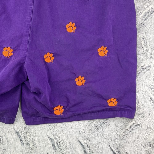 Pennington & Bailes Fanpants Unisex Shorts Clemson Tigers NCAA All Over Purple - Picture 7 of 14