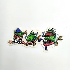 Lost Surfboards Piranhas Fish Sticker VTG 1990's Surfing Streetwear