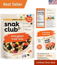 16 oz Gluten-Free Energizer Trail Mix with Raisins, Almonds & Chocolate Candies