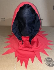 Fun World Ghoul Mask Red Hood Black Out Mask NM+ Condition MASK SHIPS ONLY