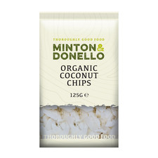 Minton & Donello Organic Coconut Chips 6 x 125g 19.99 per kilo
