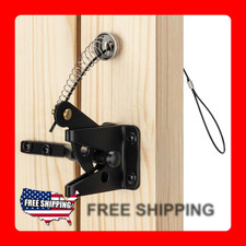 Self Locking Gate Latch with Cable Pull for Wooden Fence Outdoor Use