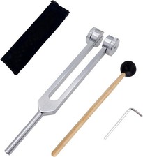 128 Hz Healing Tuning Fork with Silicone Hammer Sound Therapy Musical Instrument
