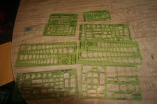 Lot Of 8 Vintage Berol RapiDesign Templates Home/Office Tested Works See Pix