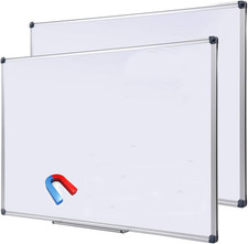 2 Pack 48 X 36 Large Magnetic Dry Erase Board with Removable Marker Tray Commer