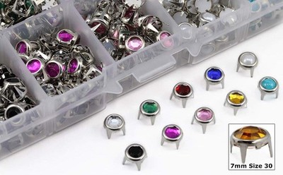 Replacent Bedazzler Refills. 10 Colors. Size 30 Rhinestones Studs. Over 450 P...