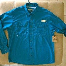 Magellan Outdoor Men's L Shirt Fish Gear Button Down Long Sleeve NEW