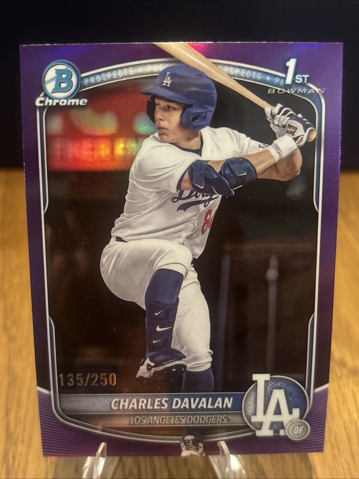 2025 Bowman Draft Chrome Charles Davalan 1st Bowman Purple Refractor /250