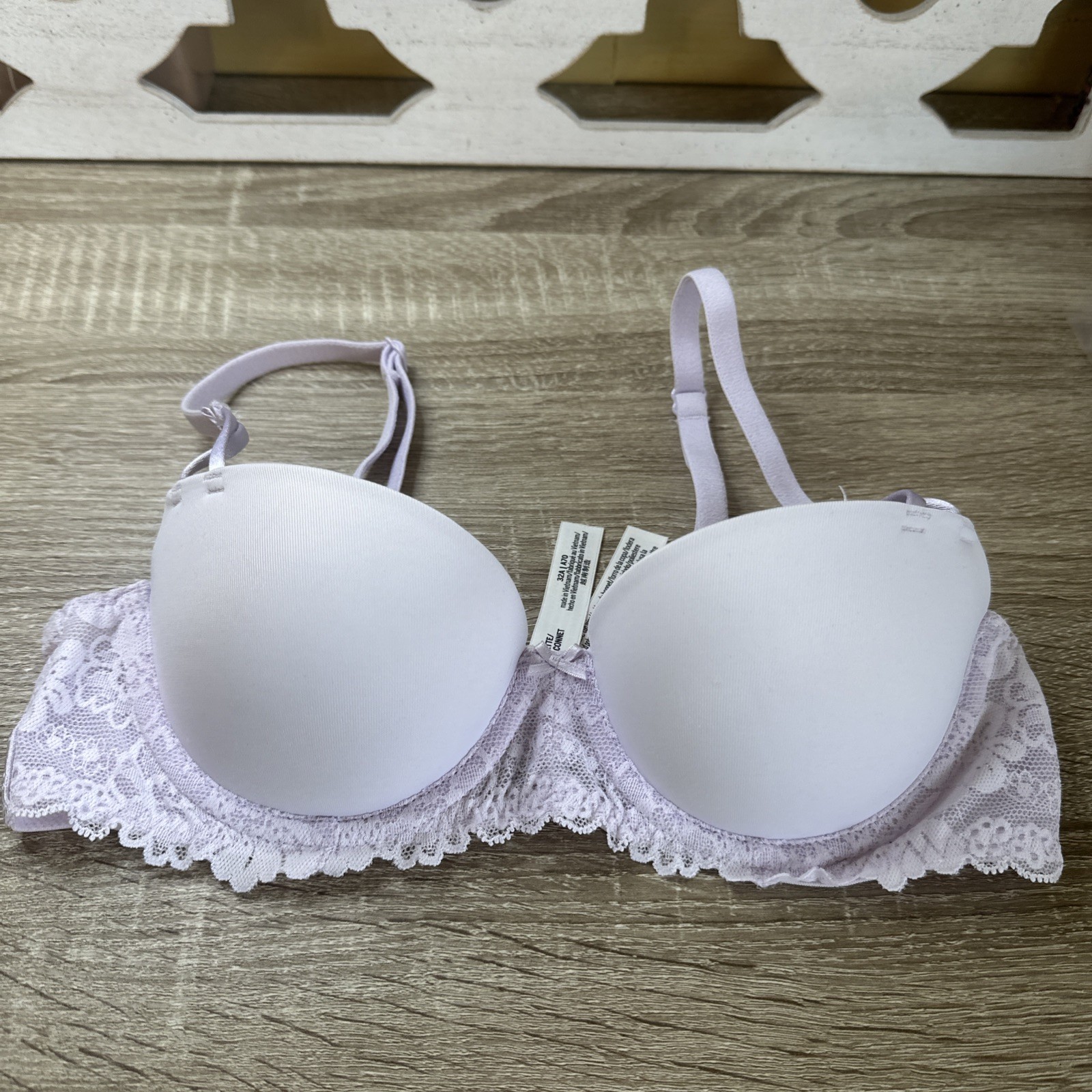Pink By Victoria’s Secret, Push-Up Balconette Lavender Size 32 A