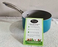 Gotham Steel Aqua 1.5 qt. Aluminum Ceramic Nonstick Saucepan