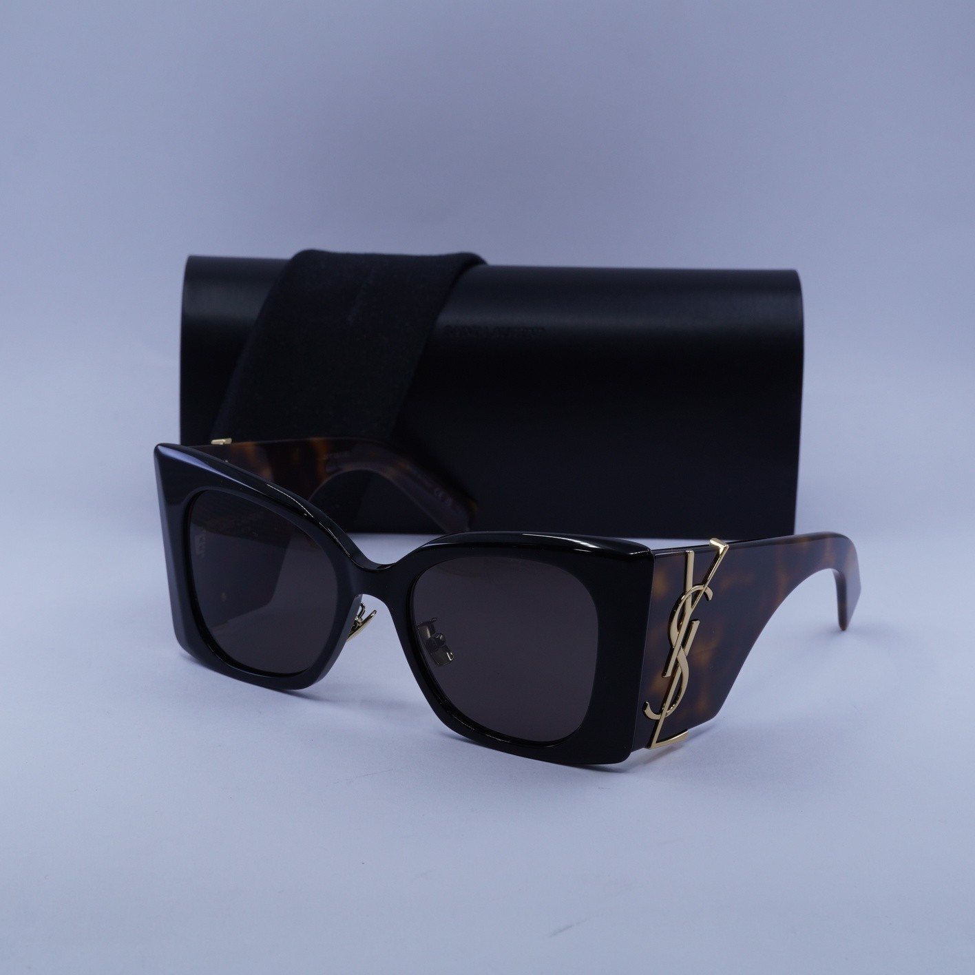 Occhiali da sole Saint Laurent SLM119 F BLAZE 003 avana nero nero 53 19 135 nuovi...