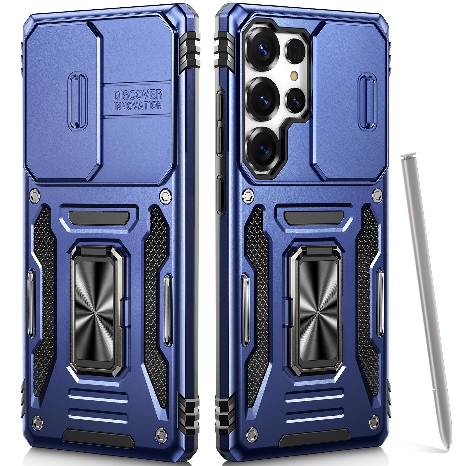 Cover per Galaxy S25 Ultra con Supporto,[Anello Magnetico (S6u)