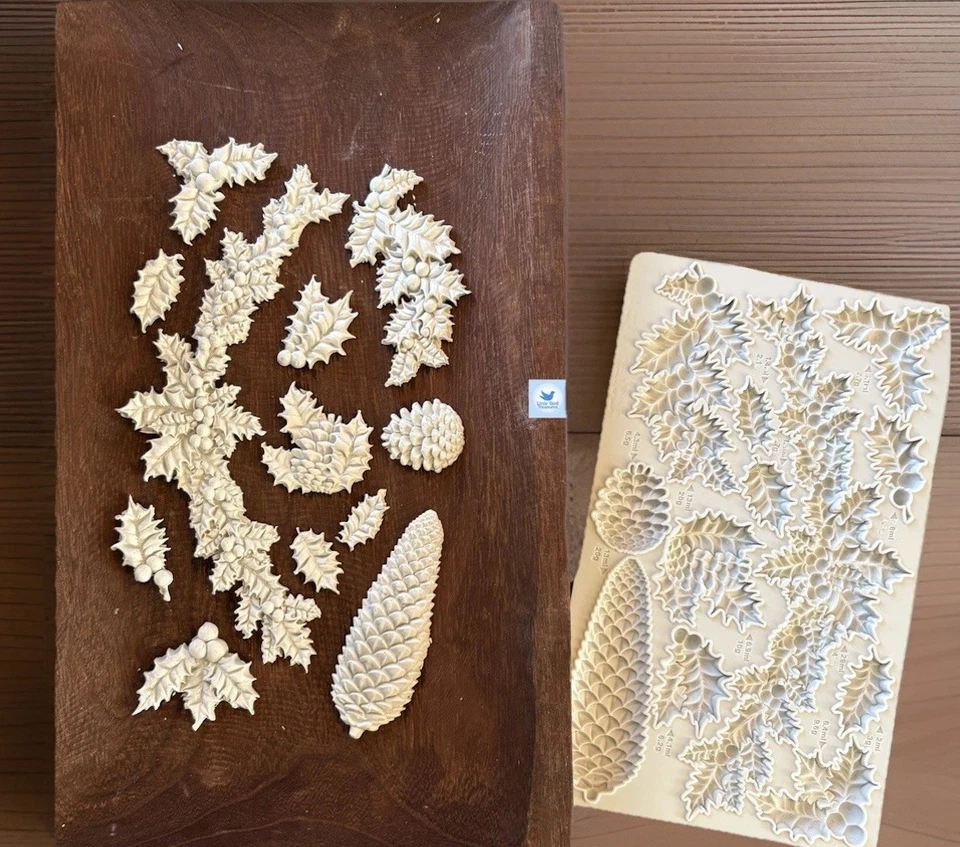 Molde Iron Orchid Designs IOD 2022 “Holly Lane” RÉPLICA Arcilla de resina artesanal NUEVO Foto 2 de 4