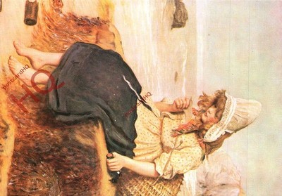 Postkarte -: Sir John Everett Millais, eine Botschaft aus dem Meer [Medici Society]