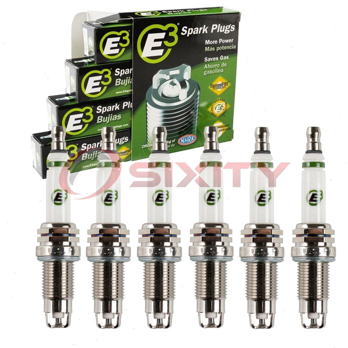 6 pc E3 Spark Plugs for 1978-1987 Jeep J10 4.2L L6 Ignition Wire Secondary  wf