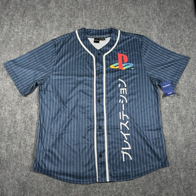 #ad Sony PlayStation Kanji Logo Baseball Jersey XL Unisex Retro Classic New NWT 2025 $39.99