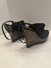 Diane von Furstenberg Women's Black And Cheeta Wedges Size 38.5 — photo 7