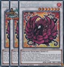 Yugioh! 3x Black Rose Dragon L5DD-ENS02 Secret Rare 1st Ed NM